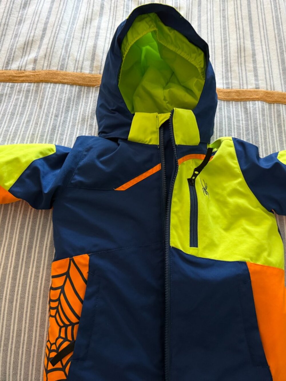 Spyder Ski Jacket Size 3, Blue, Orange, and Yellow